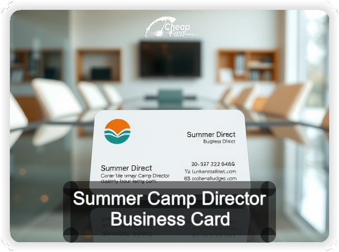 Summer Camp Director business card design sample