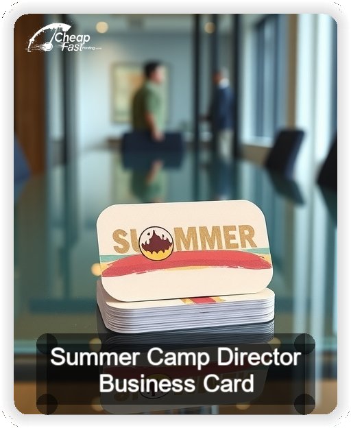 Summer Camp Director business card design sample