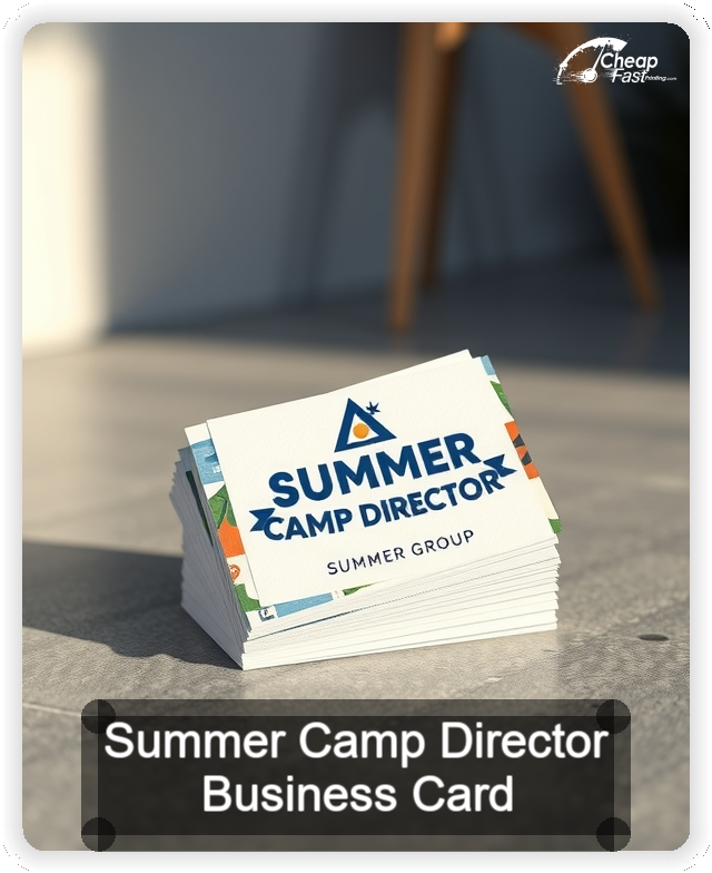 Summer Camp Director business card design sample