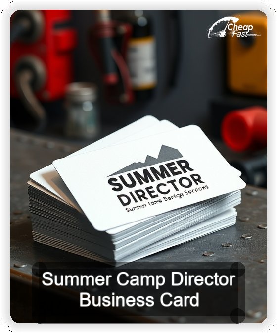 Summer Camp Director business card design sample
