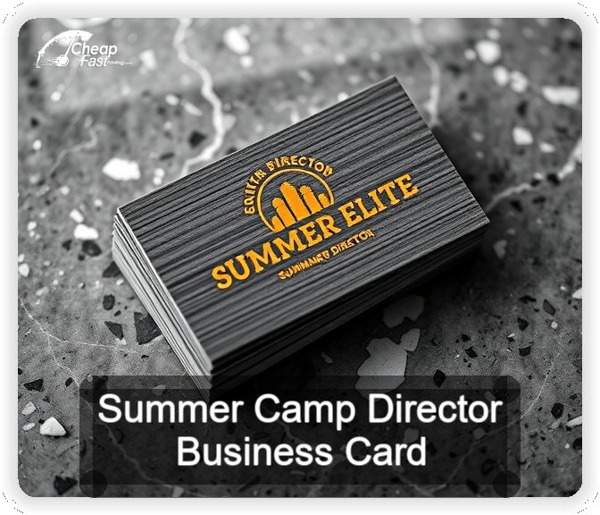 Summer Camp Director business card design sample