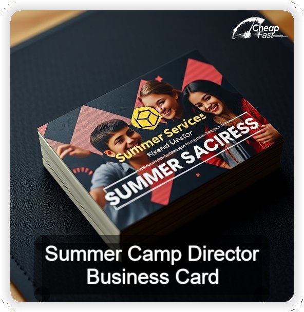 Summer Camp Director business card design sample