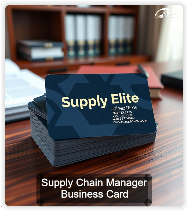 Supply Chain Manager business card design sample