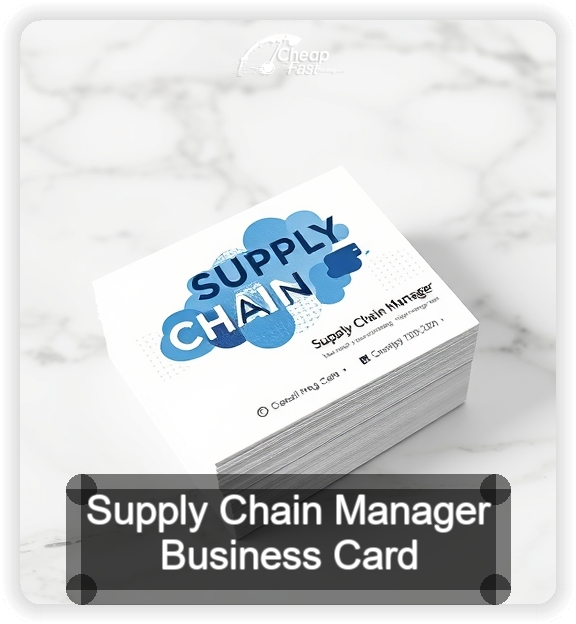 Supply Chain Manager business card design sample