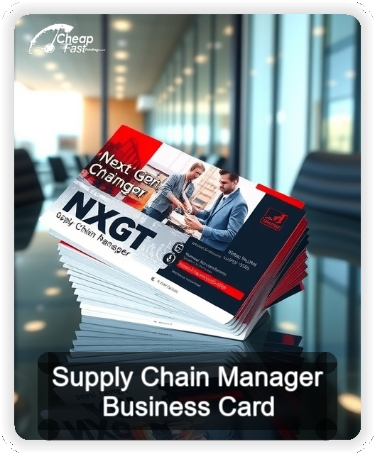 Supply Chain Manager business card design sample
