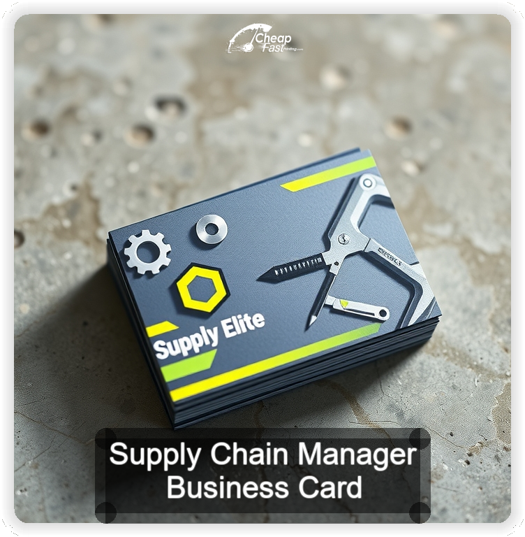 Supply Chain Manager business card design sample