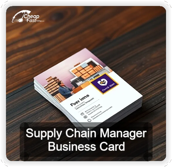Supply Chain Manager business card design sample