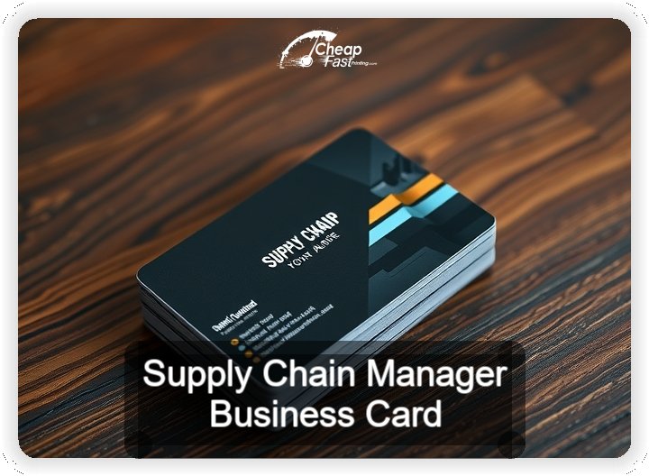 Supply Chain Manager business card design sample