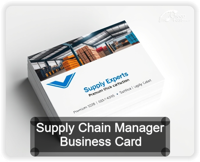 Supply Chain Manager business card design sample