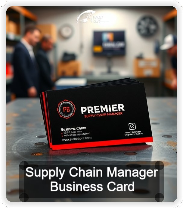 Supply Chain Manager business card design sample