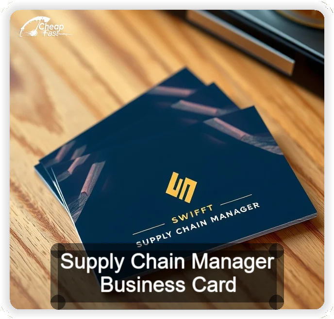 Supply Chain Manager business card design sample