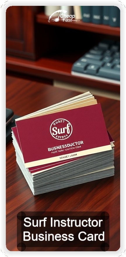 Surf Instructor business card design sample