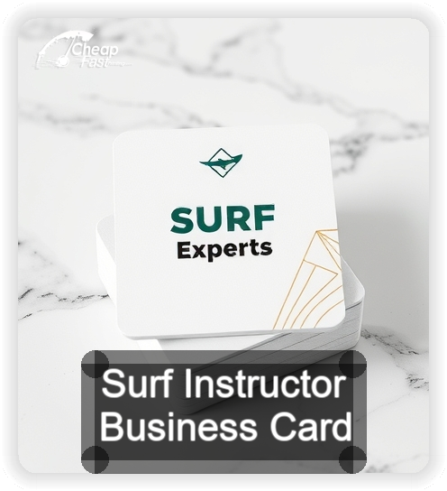 Surf Instructor business card design sample