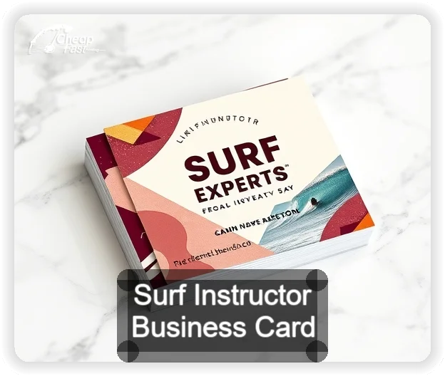 Surf Instructor business card design sample