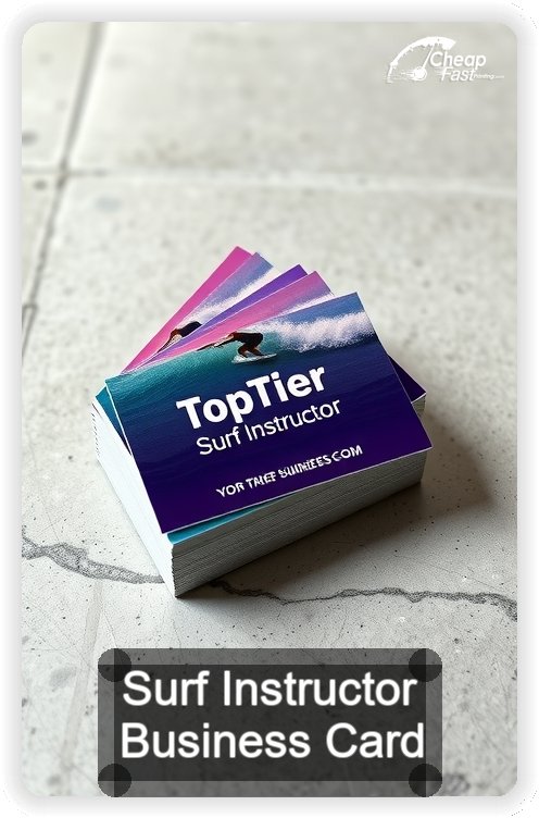 Surf Instructor business card design sample