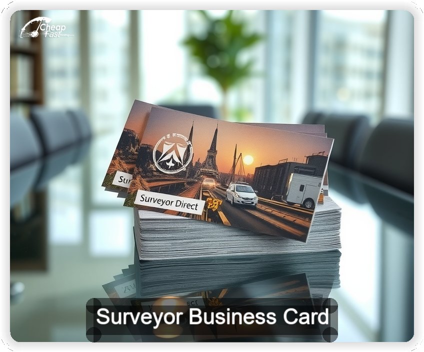 Surveyor business card design sample