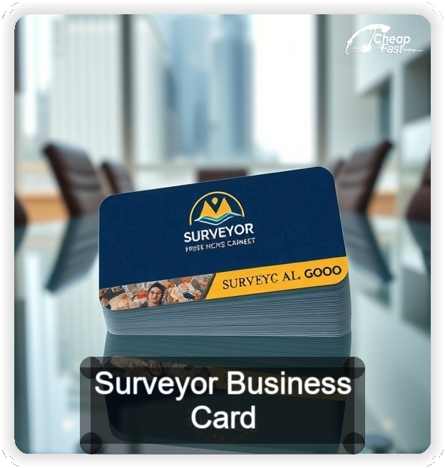 Surveyor business card design sample