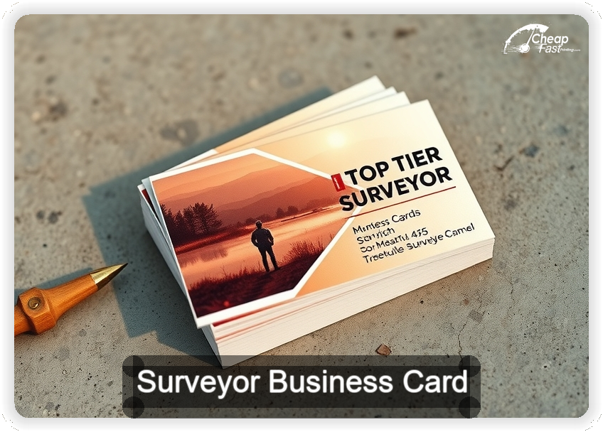 Surveyor business card design sample