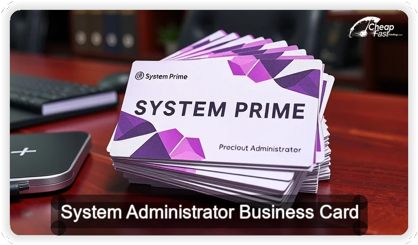 System Administrator business card design sample