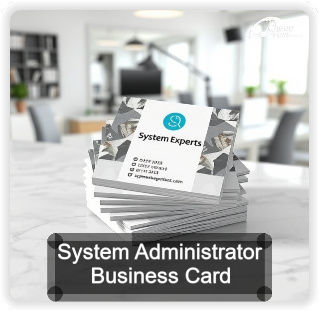 System Administrator business card design sample
