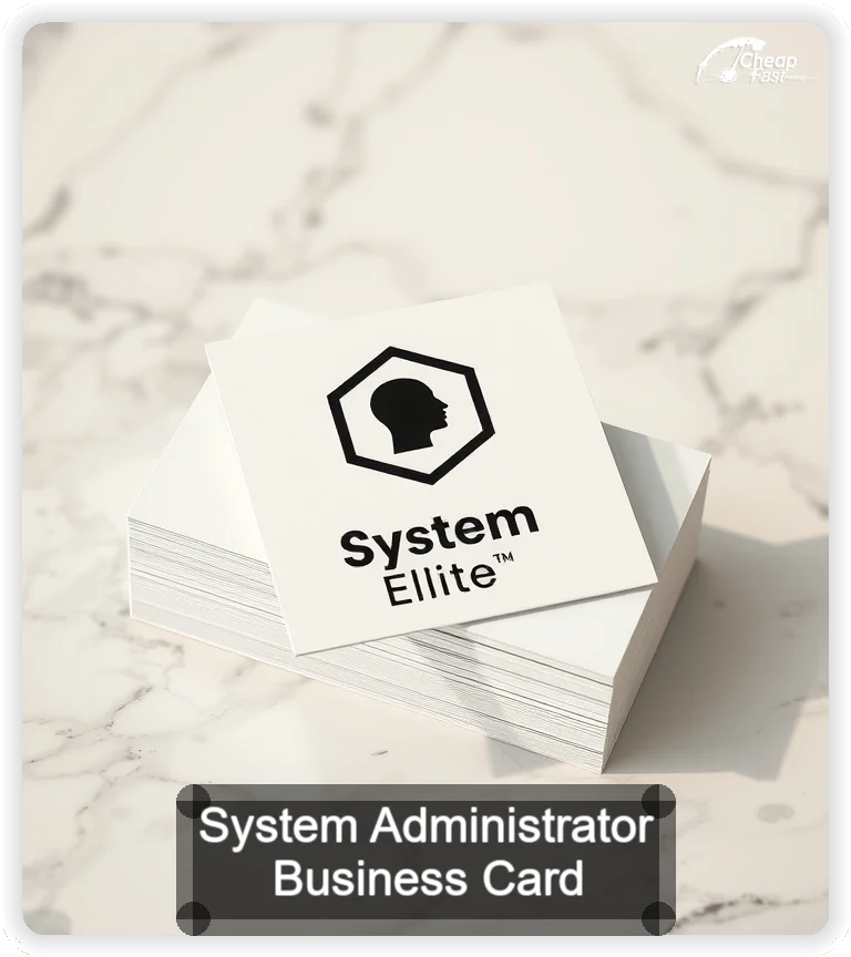 System Administrator business card design sample