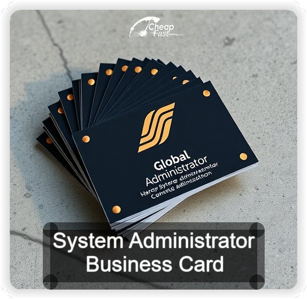 System Administrator business card design sample