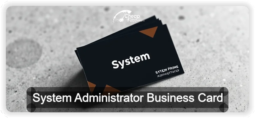 System Administrator business card design sample