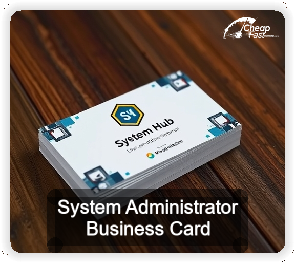System Administrator business card design sample