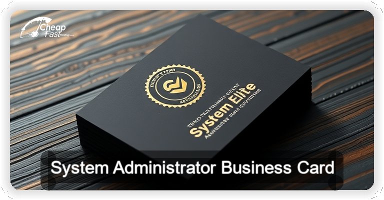 System Administrator business card design sample