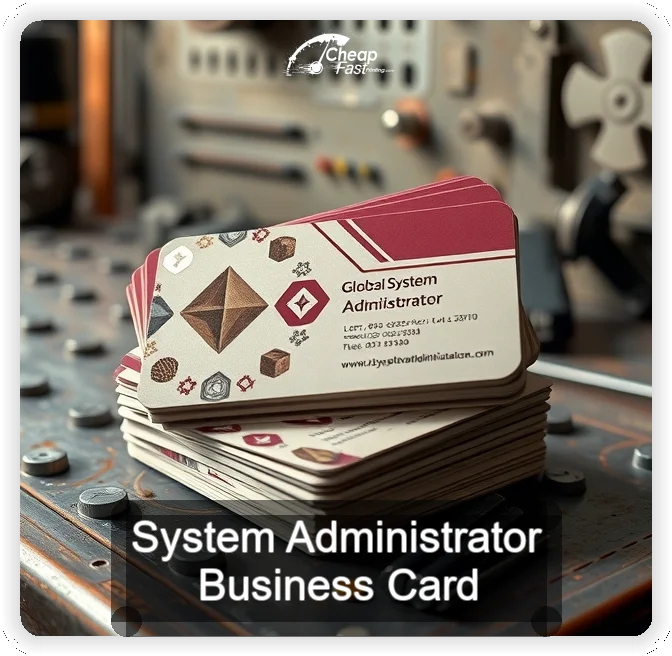 System Administrator business card design sample