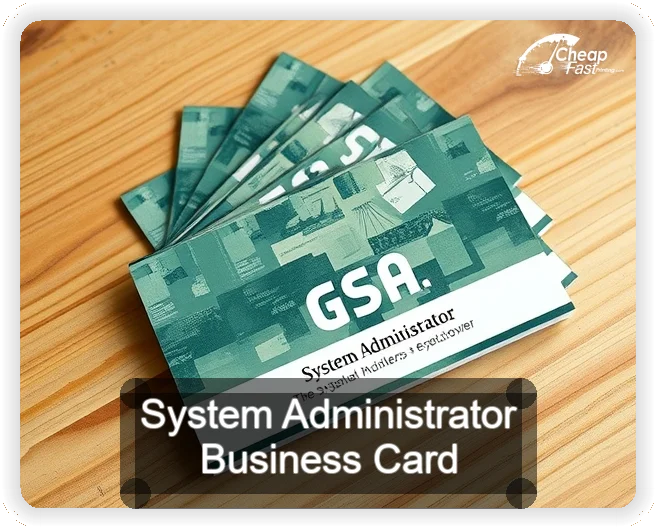 System Administrator business card design sample