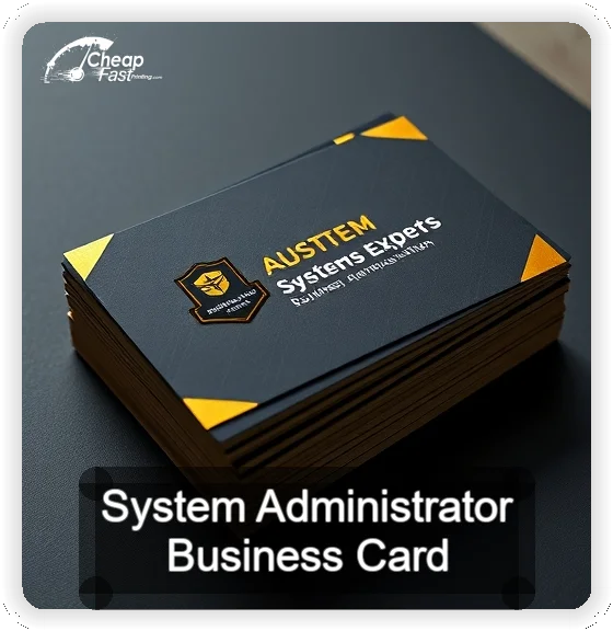 System Administrator business card design sample