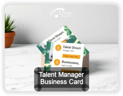 Talent Manager business card design sample