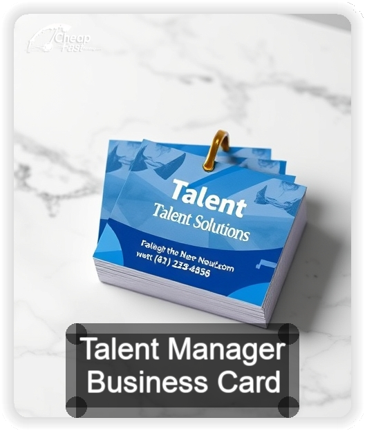 Talent Manager business card design sample