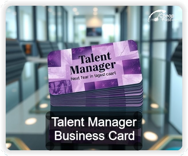 Talent Manager business card design sample