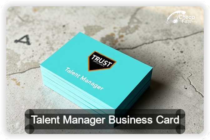 Talent Manager business card design sample