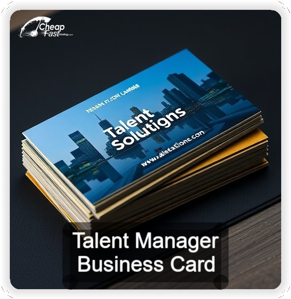 Talent Manager business card design sample