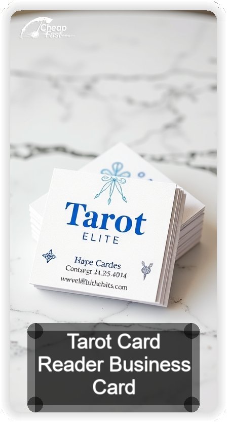 Tarot Card Reader business card design sample