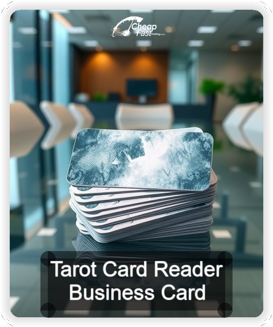 Tarot Card Reader business card design sample