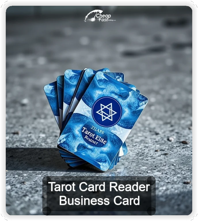 Tarot Card Reader business card design sample
