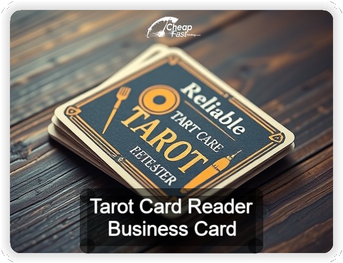 Tarot Card Reader business card design sample