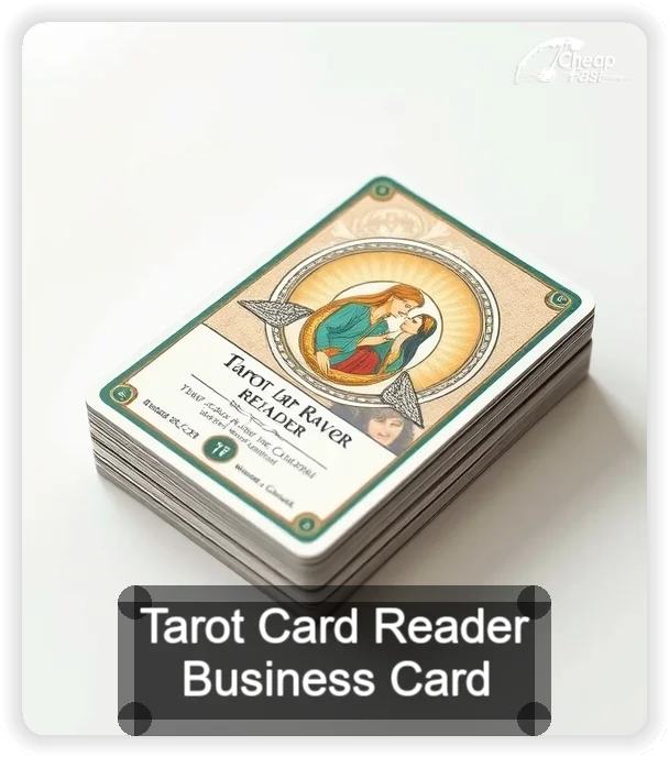 Tarot Card Reader business card design sample