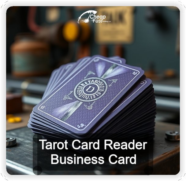 Tarot Card Reader business card design sample