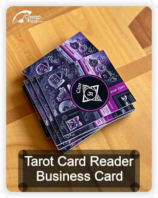 Tarot Card Reader business card design sample