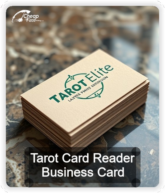 Tarot Card Reader business card design sample