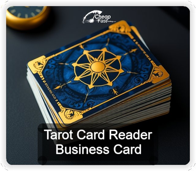 Tarot Card Reader business card design sample