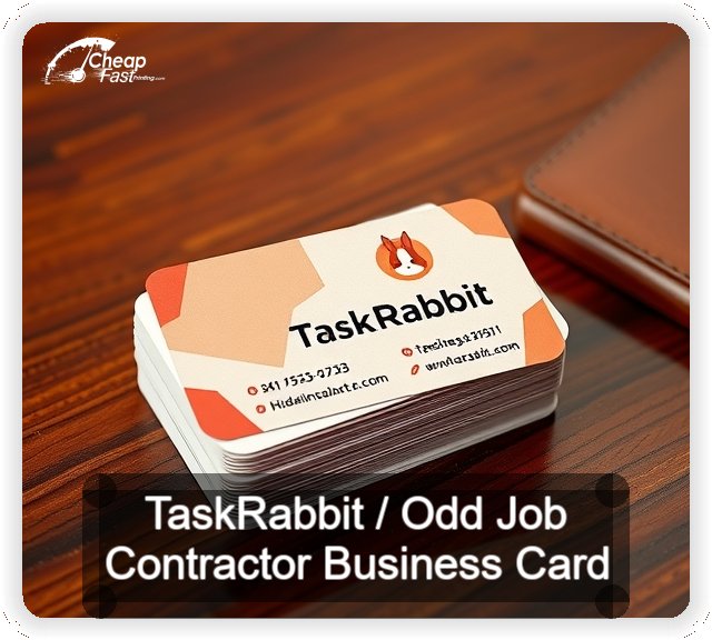 Taskrabbit Odd Job Contractor business card design sample
