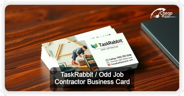 Taskrabbit Odd Job Contractor business card design sample