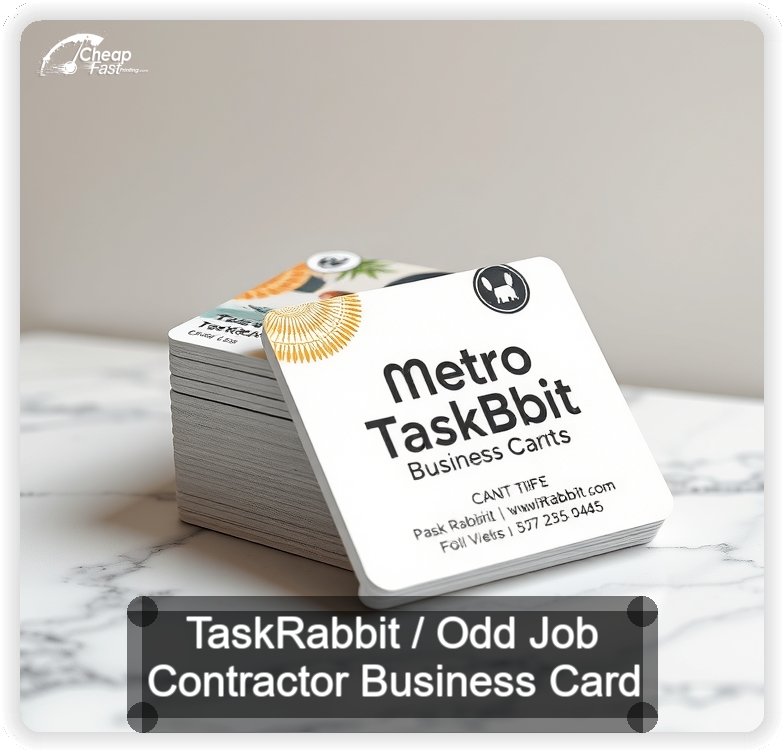 Taskrabbit Odd Job Contractor business card design sample