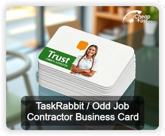 Taskrabbit Odd Job Contractor business card design sample